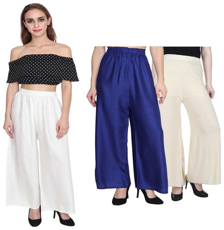 

RZLECORT Multi Solid Straight Palazzo