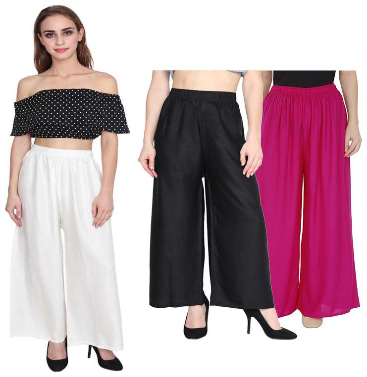 

RZLECORT Multi Solid Straight Palazzo