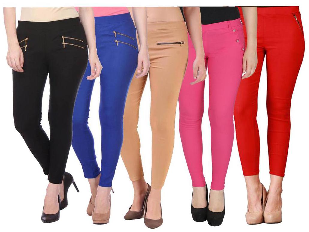

RZLECORT Women Multi Straight fit Jegging