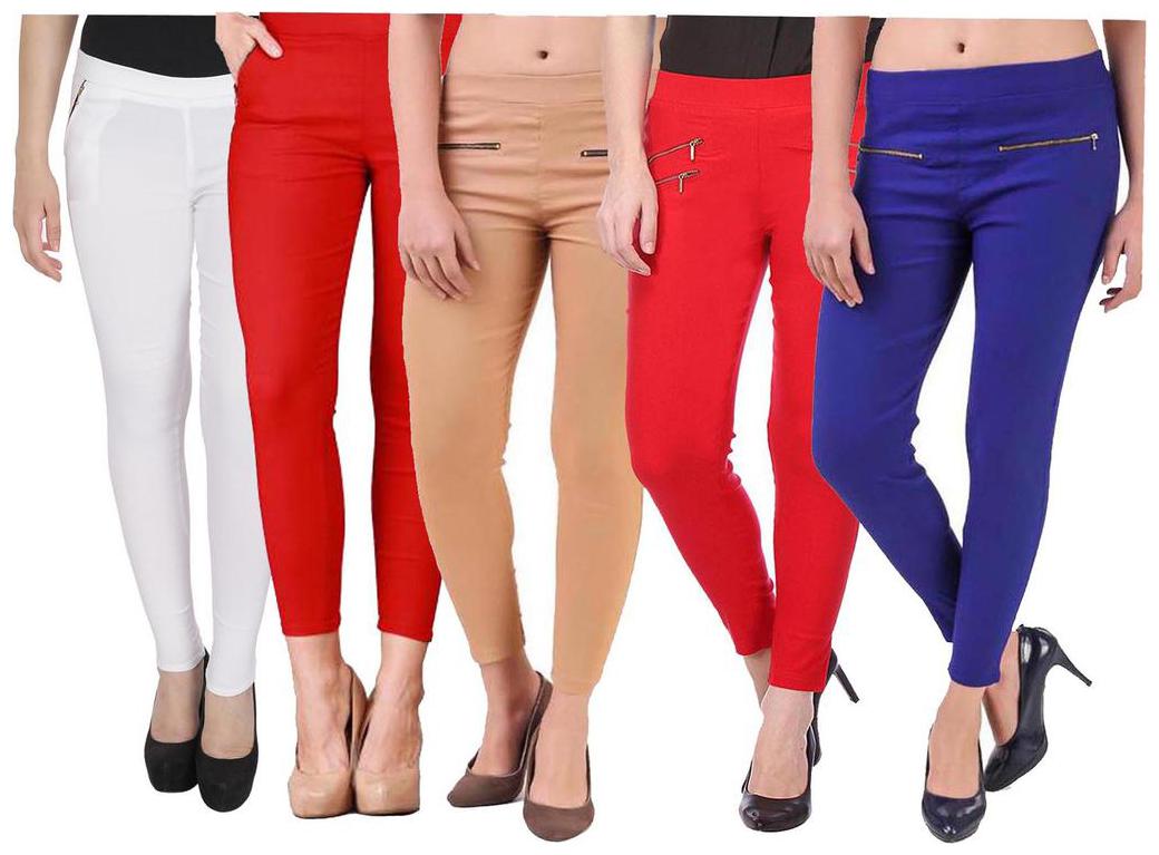 

RZLECORT Women Multi Straight fit Jegging