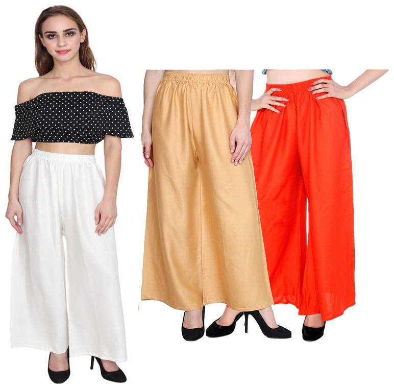 

RZLECORT Multi Solid Straight Palazzo