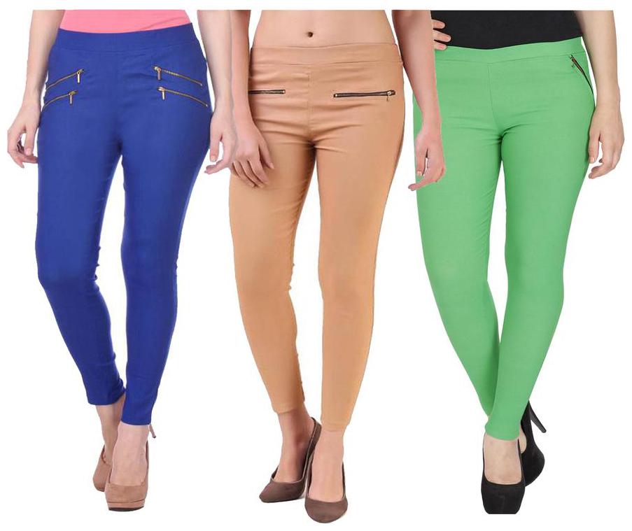 

RZLECORT Women Multi Straight fit Jegging
