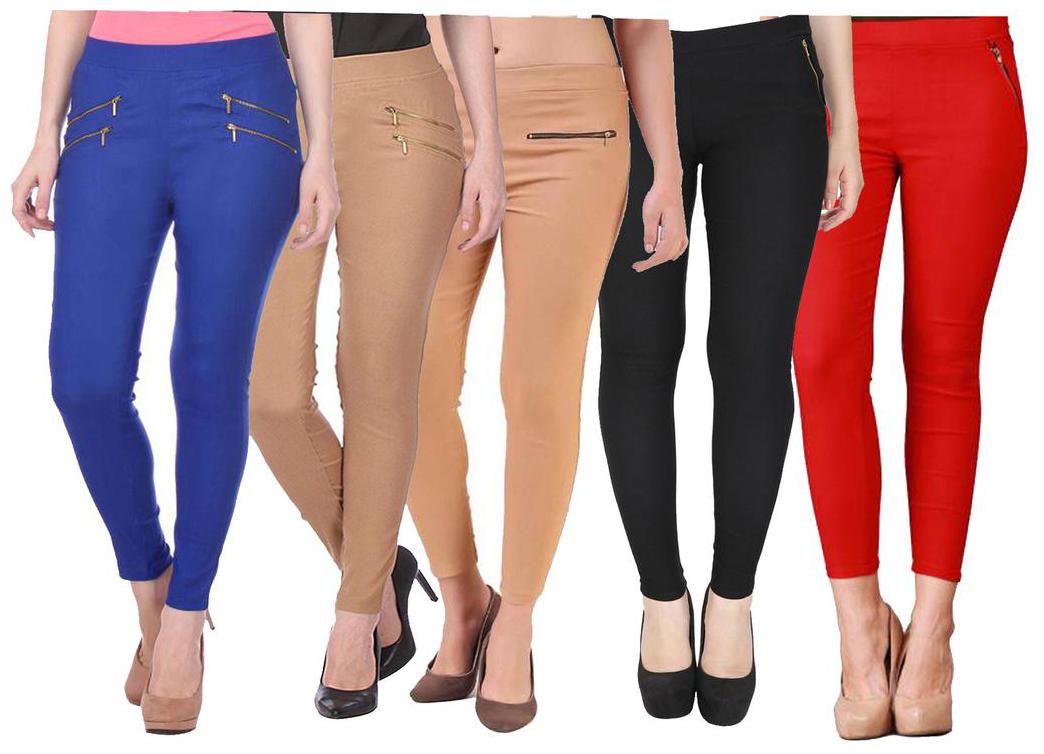 

RZLECORT Women Multi Straight fit Jegging