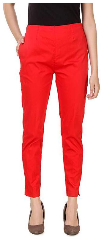 

RZLECORT Women Red Regular fit Regular pants