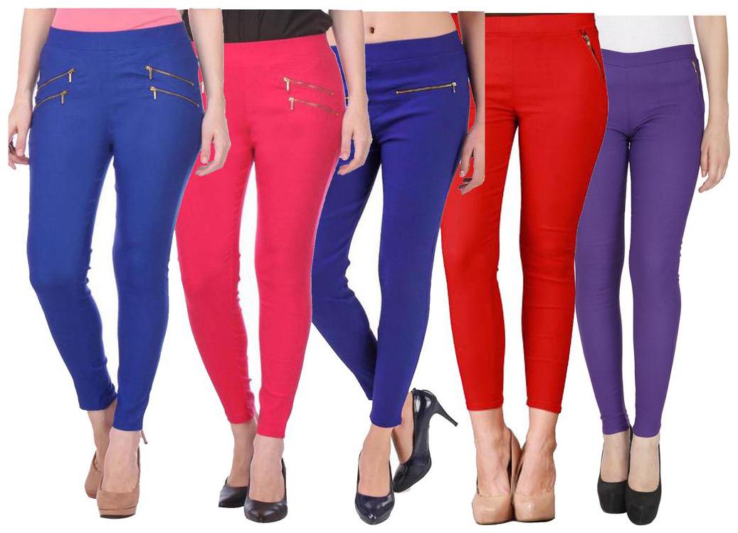 

RZLECORT Women Multi Straight fit Jegging