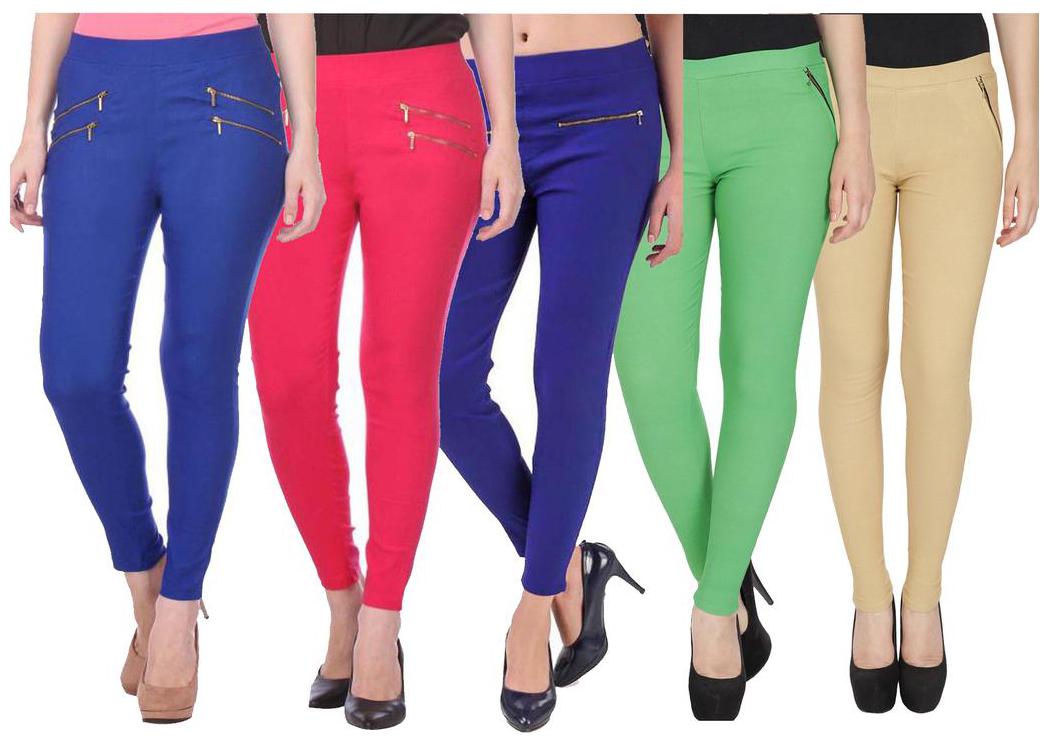 

RZLECORT Women Multi Straight fit Jegging