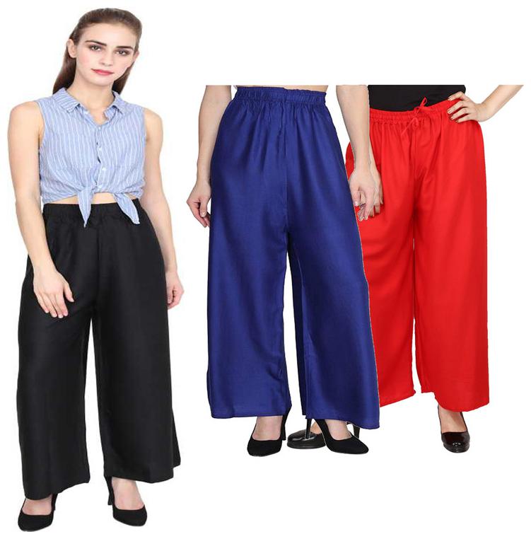 

RZLECORT Multi Solid Straight Palazzo