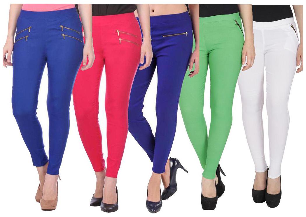 

RZLECORT Women Multi Straight fit Jegging
