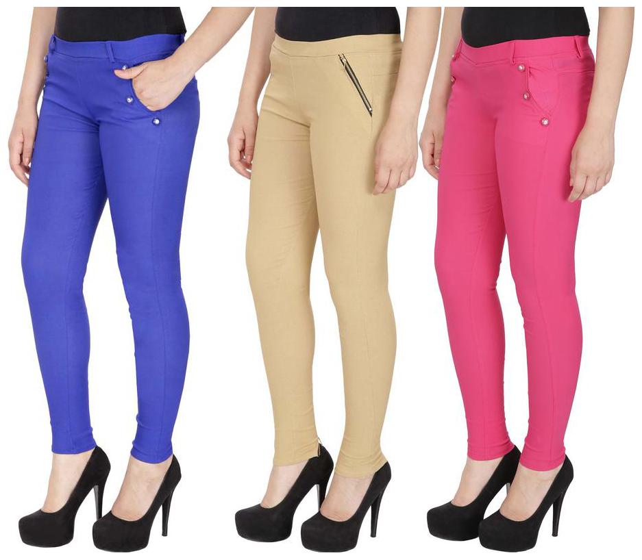 

RZLECORT Women Multi Straight fit Jegging
