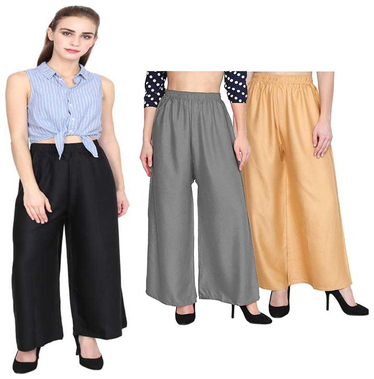 

RZLECORT Multi Solid Straight Palazzo