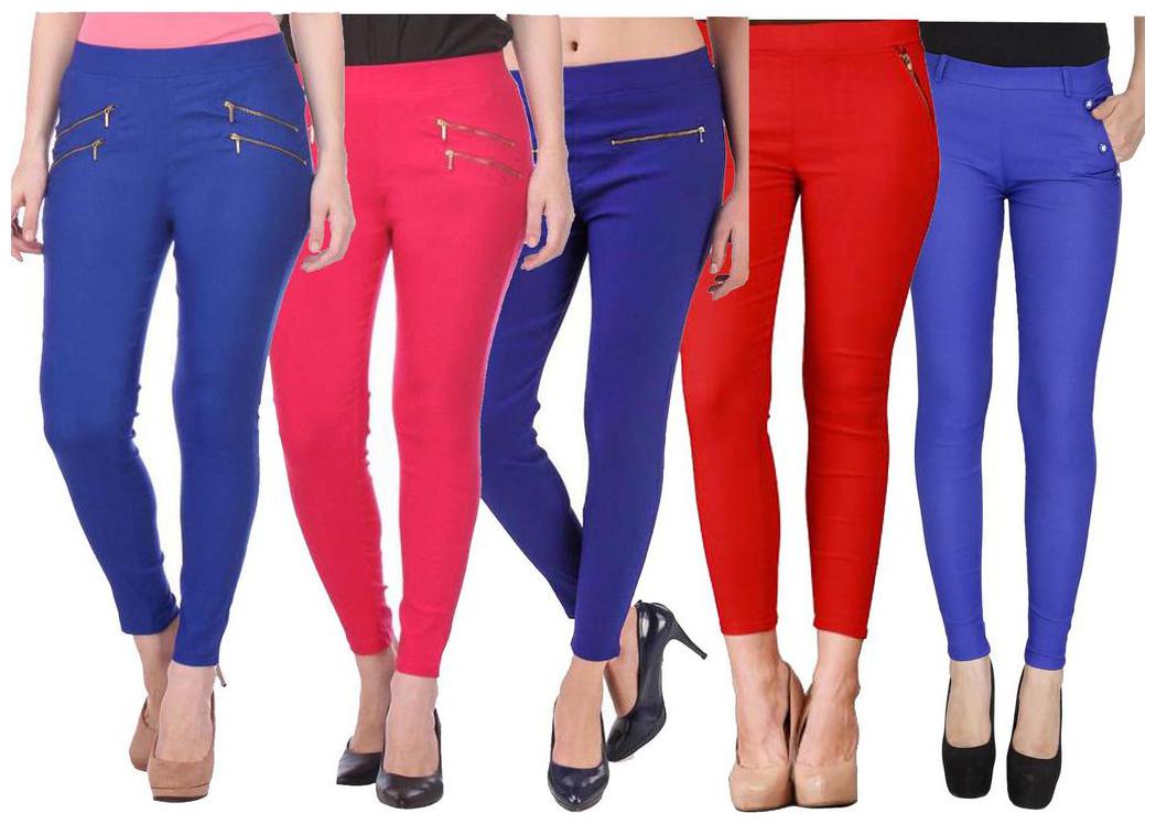 

RZLECORT Women Multi Straight fit Jegging