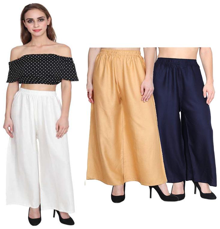 

RZLECORT Multi Solid Straight Palazzo