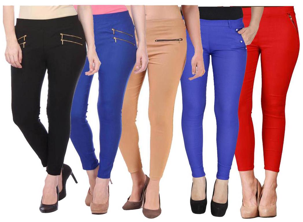 

RZLECORT Women Multi Straight fit Jegging