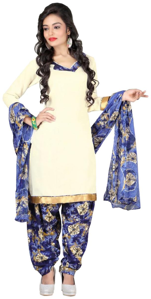 

Sahari Designs Women s White Cotton Dress Material - Unstitched