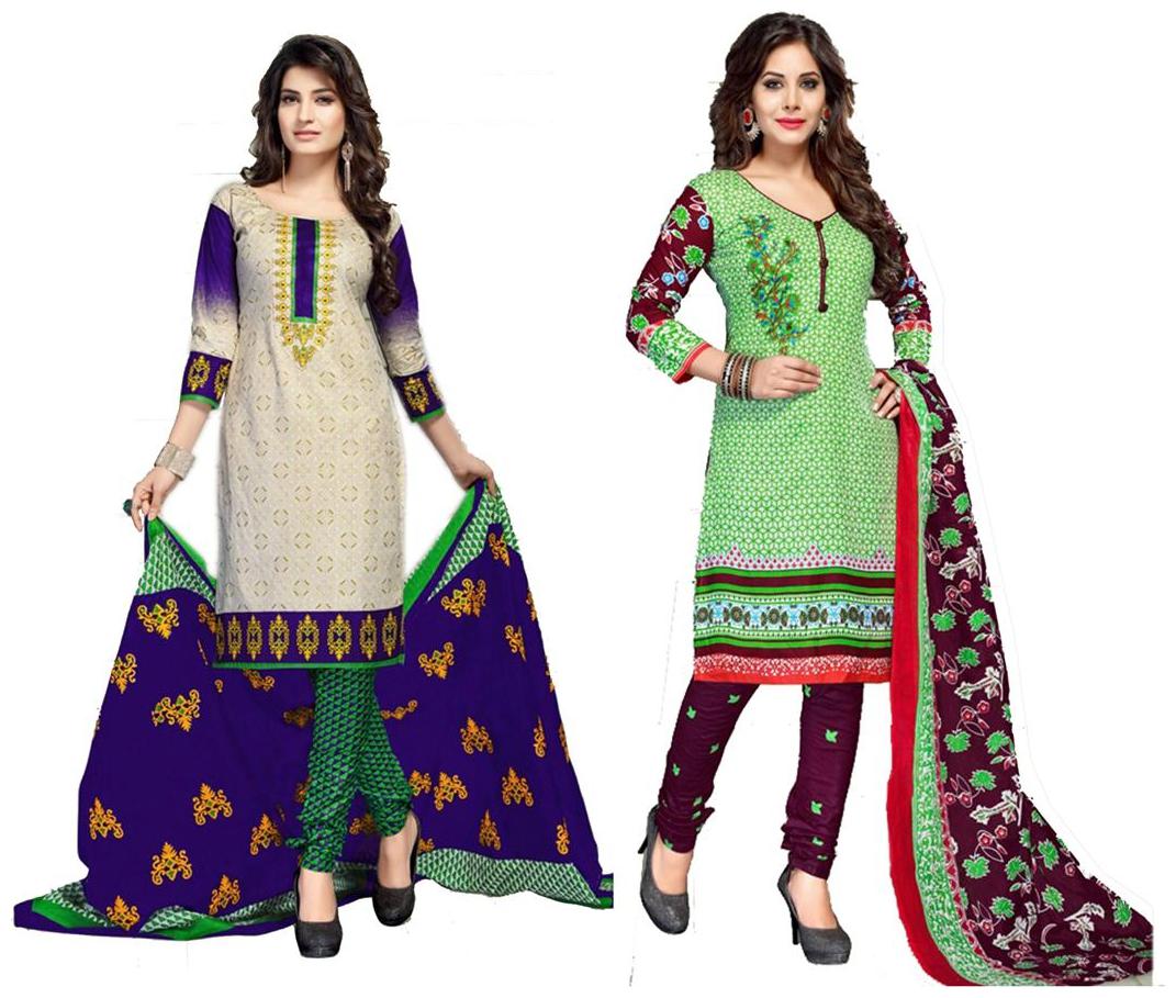 

Sahari Designs Maroon And Black Cotton Unstitched Dress Material - Pack Of 2 Suit