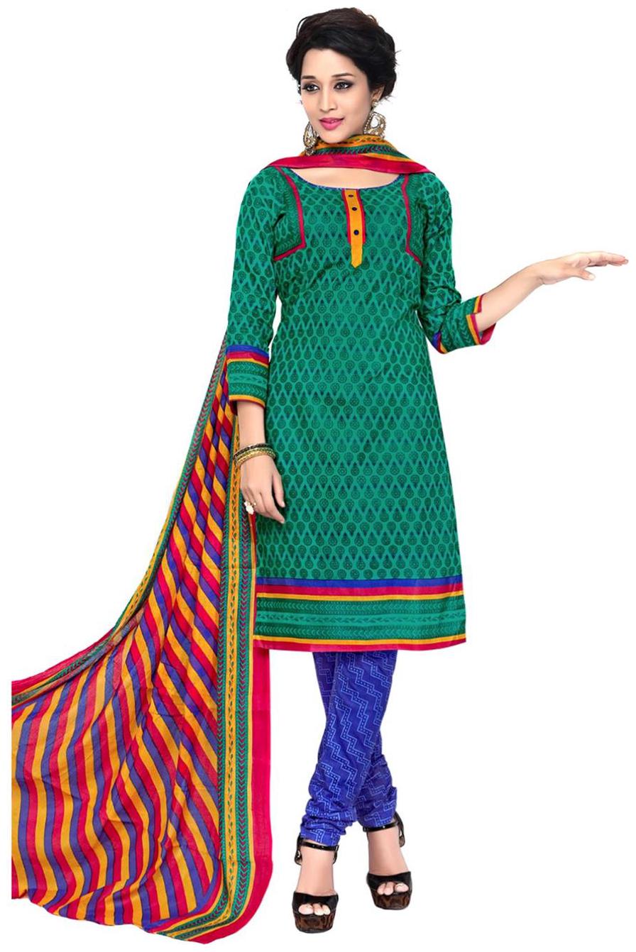 

Sahari Designs Multicoloured Cotton Dress Material