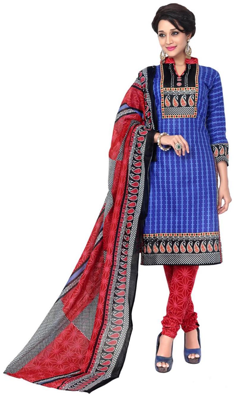 

Sahari Designs Multicoloured Cotton Dress Material
