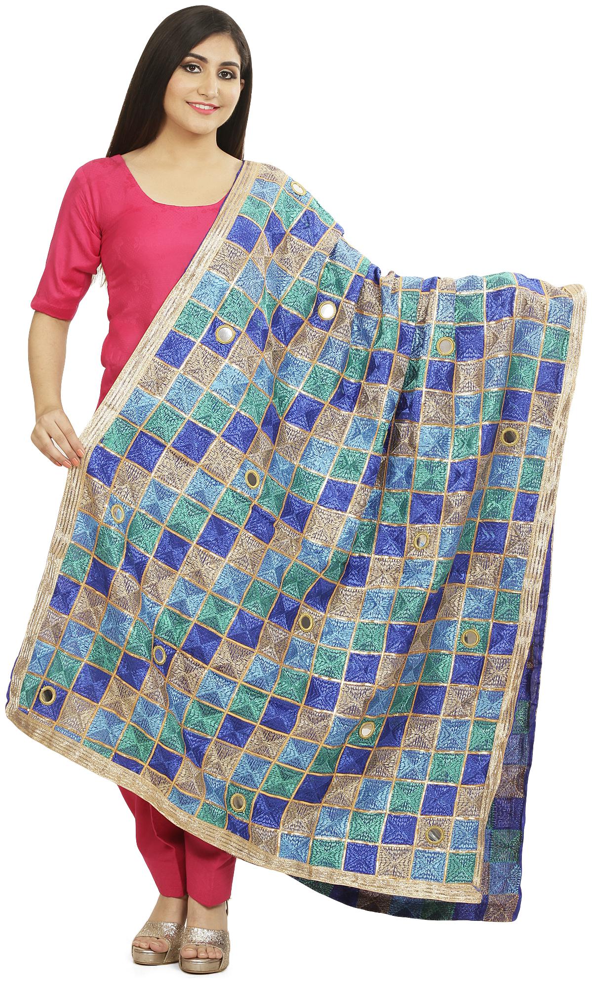 

SAHEJ SUITS Women Chiffon Embroidered Multi Dupatta