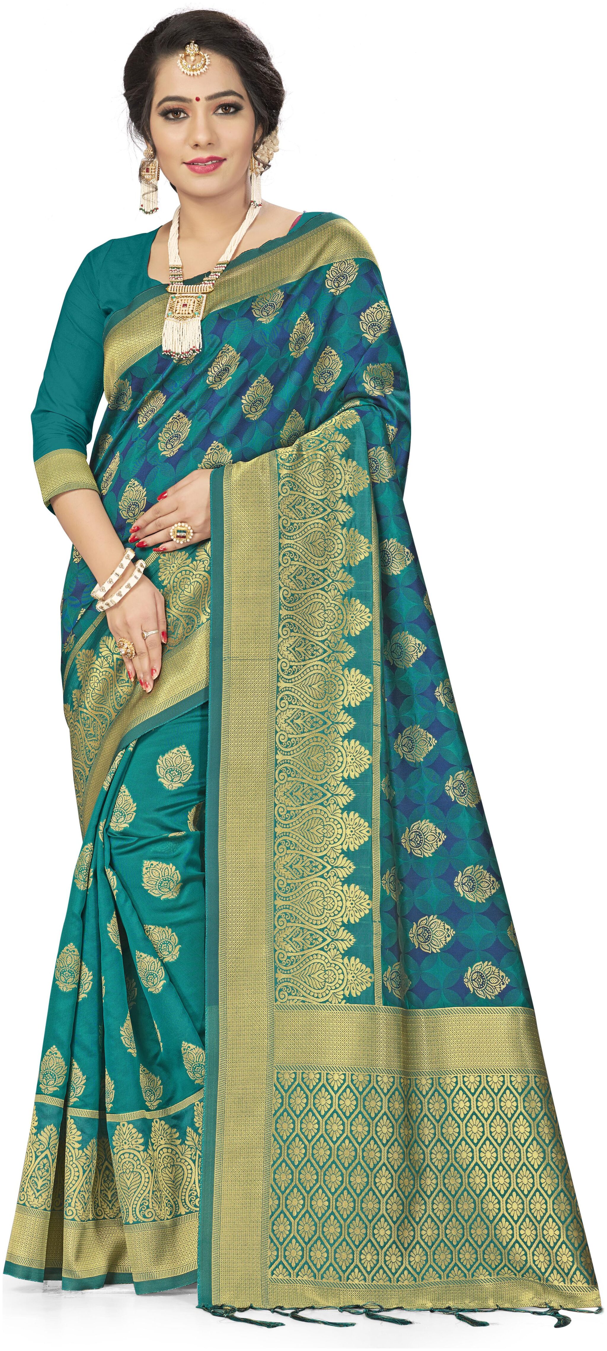 

Sainoor Women S Multi Designer Weaving Work Saree