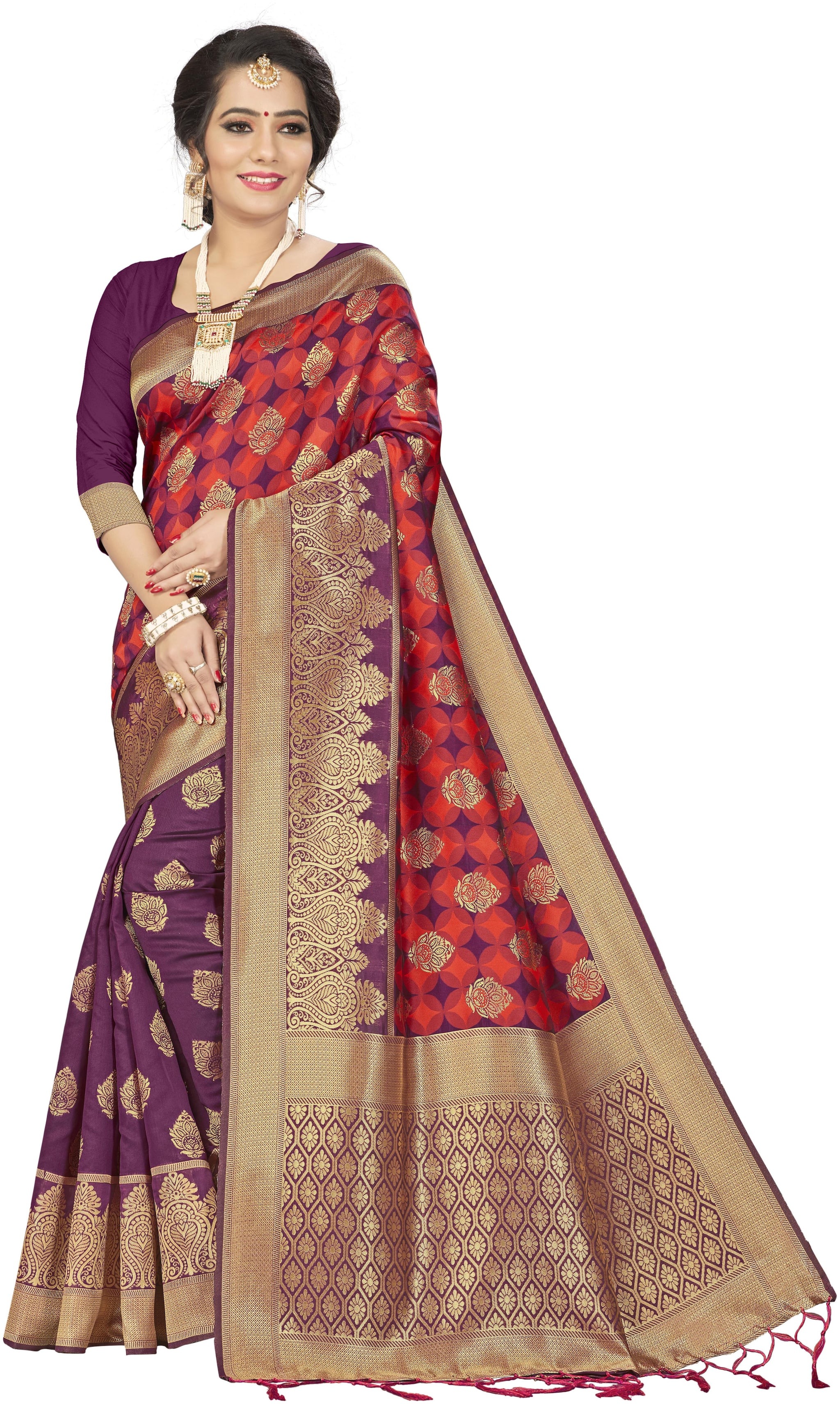 

Sainoor Women S Multi Designer Weaving Work Saree