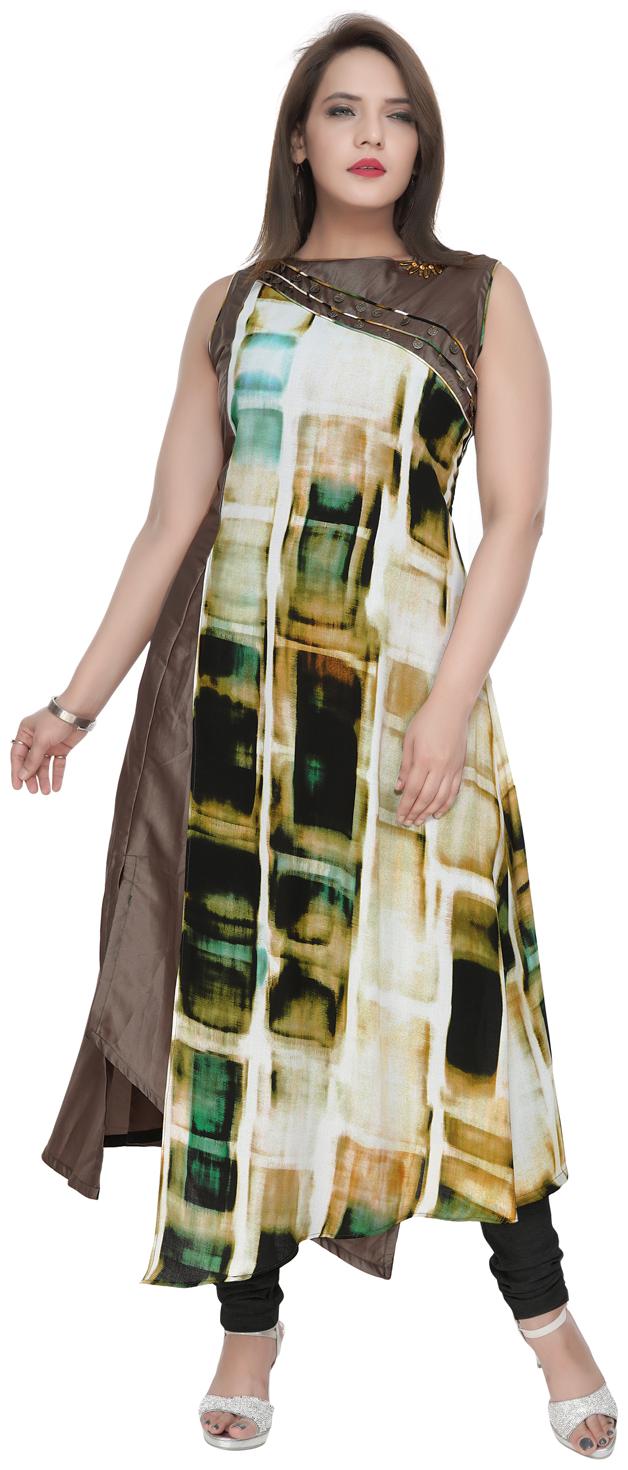 

SAJJU Women Multi Printed Anarkali Kurta