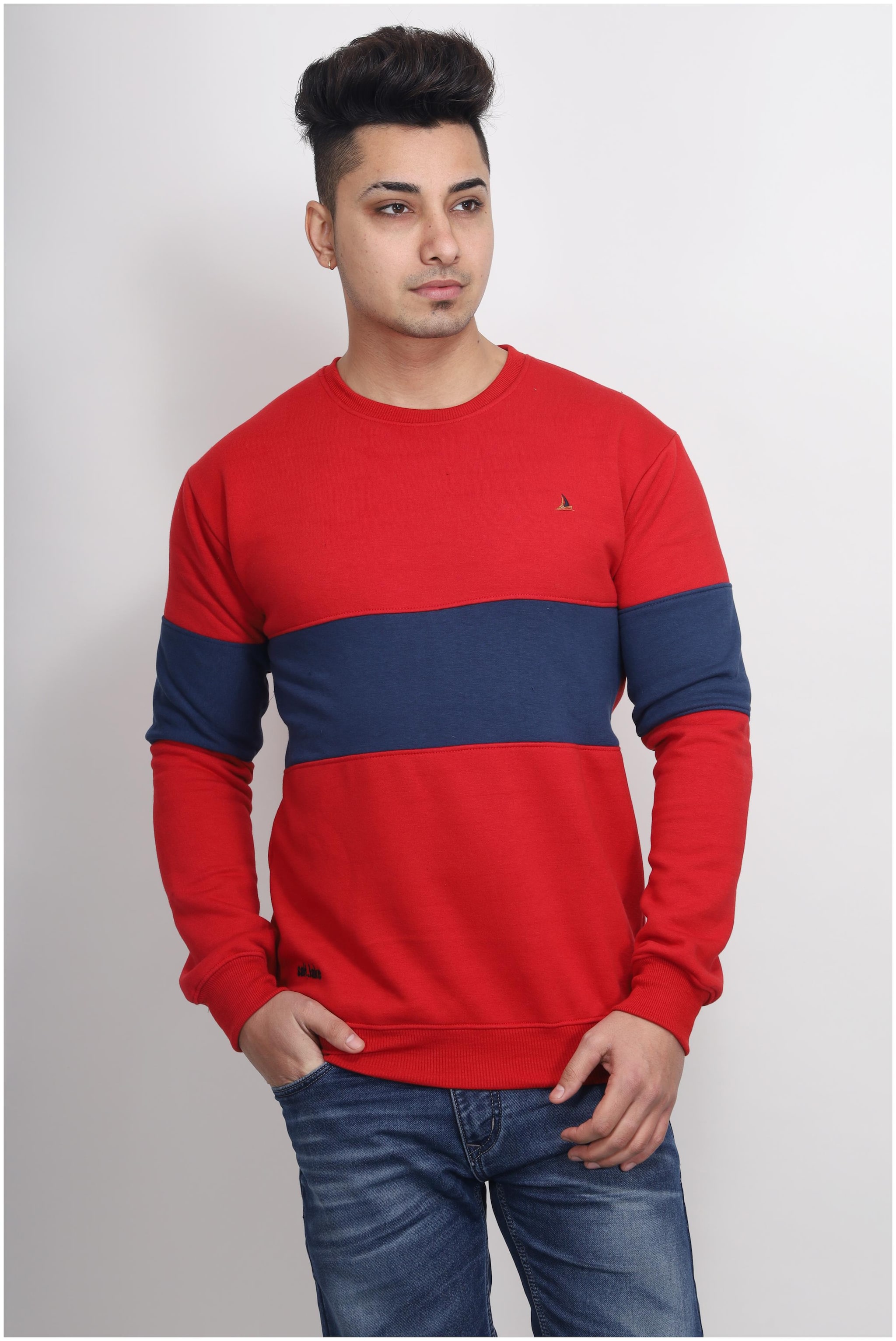 

SALTLAKE Men Red Round neck Sweatshirt