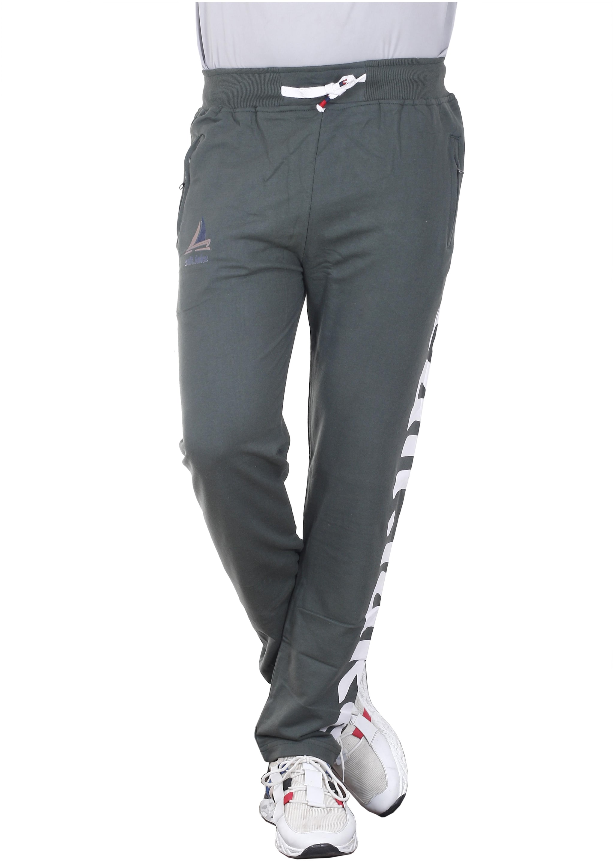 

SALTLAKE Men Cotton Blend Green Track Pants