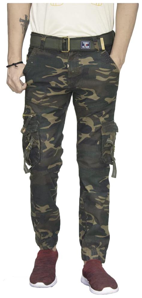 

SALTLAKE Men Green Camouflage Slim fit Cargos