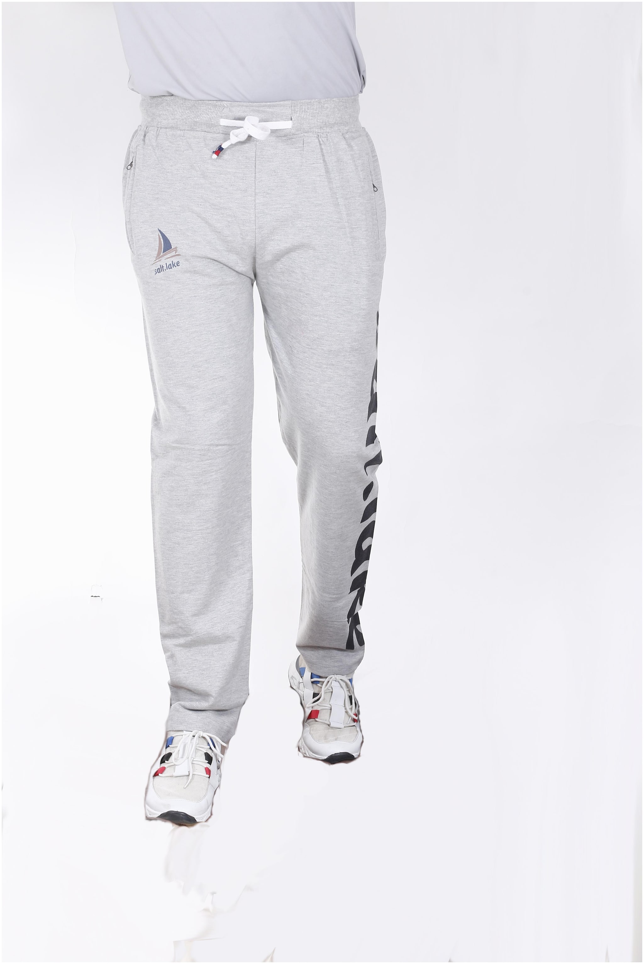 

SALTLAKE Men Cotton Blend Grey Track Pants