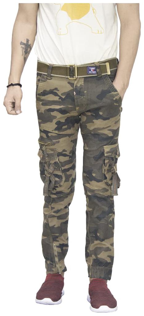 

SALTLAKE Men Green Camouflage Slim fit Cargos