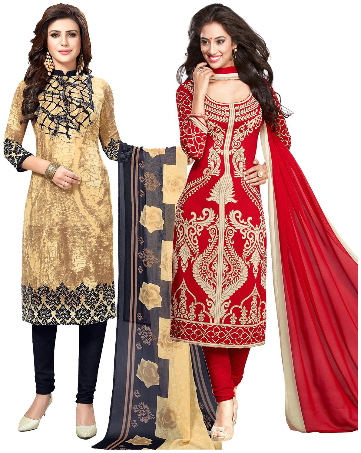 

Salwar Studio Multi Unstitched Kurta with bottom dupatta With dupatta Dress Material