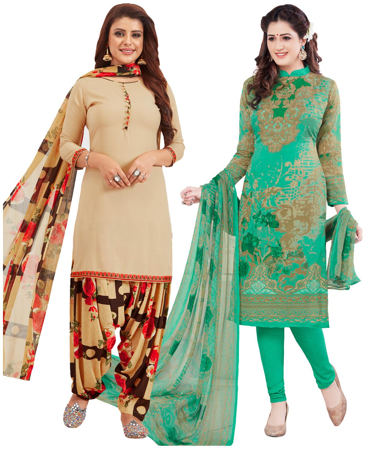 

Salwar Studio Multi Unstitched Kurta with bottom dupatta With dupatta Dress Material