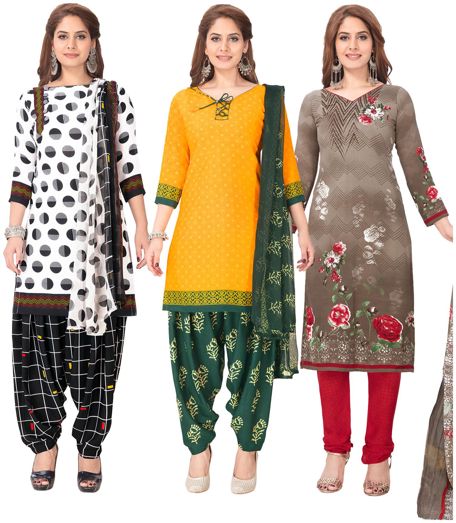 

Salwar Studio Multi Unstitched Kurta with bottom dupatta With dupatta Dress Material