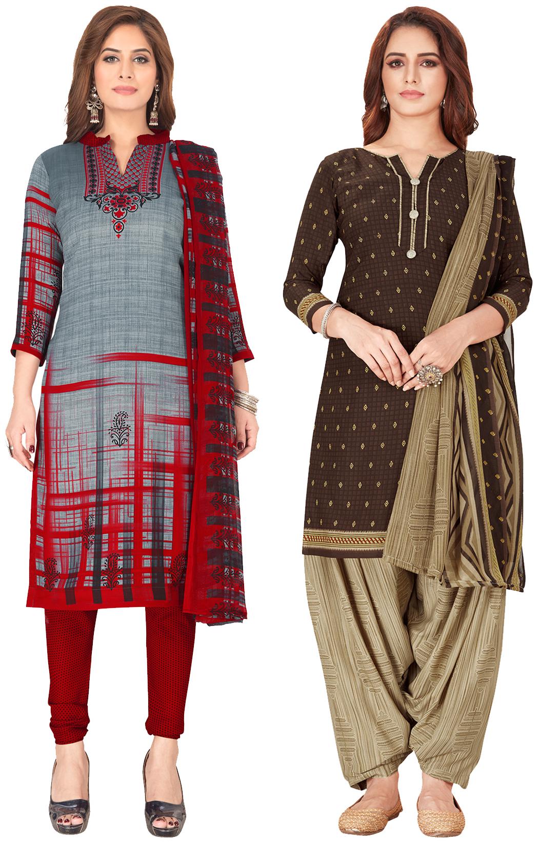 

Salwar Studio Multi Unstitched Kurta with bottom dupatta With dupatta Dress Material