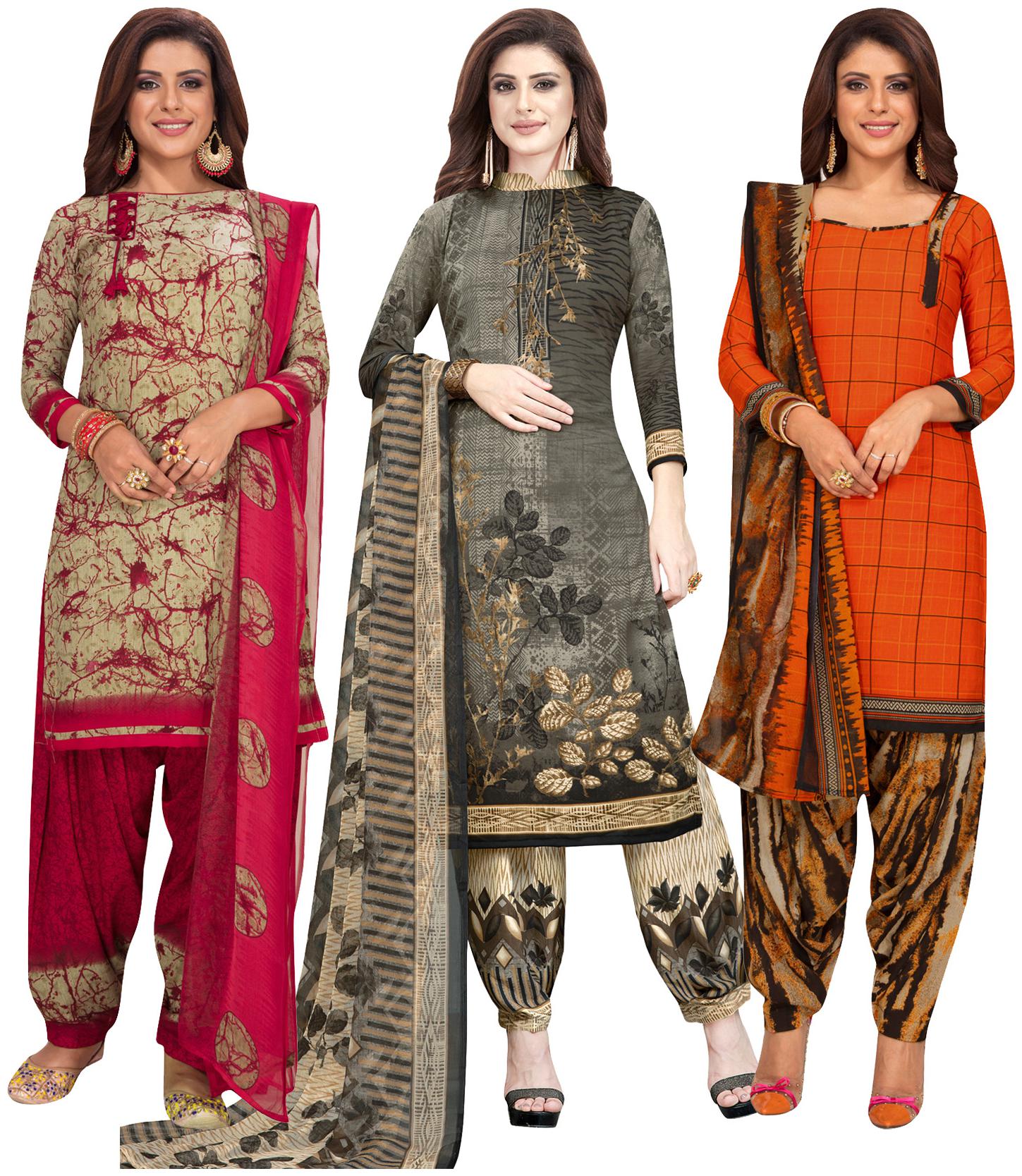 

Salwar Studio Multi Unstitched Kurta with bottom dupatta With dupatta Dress Material
