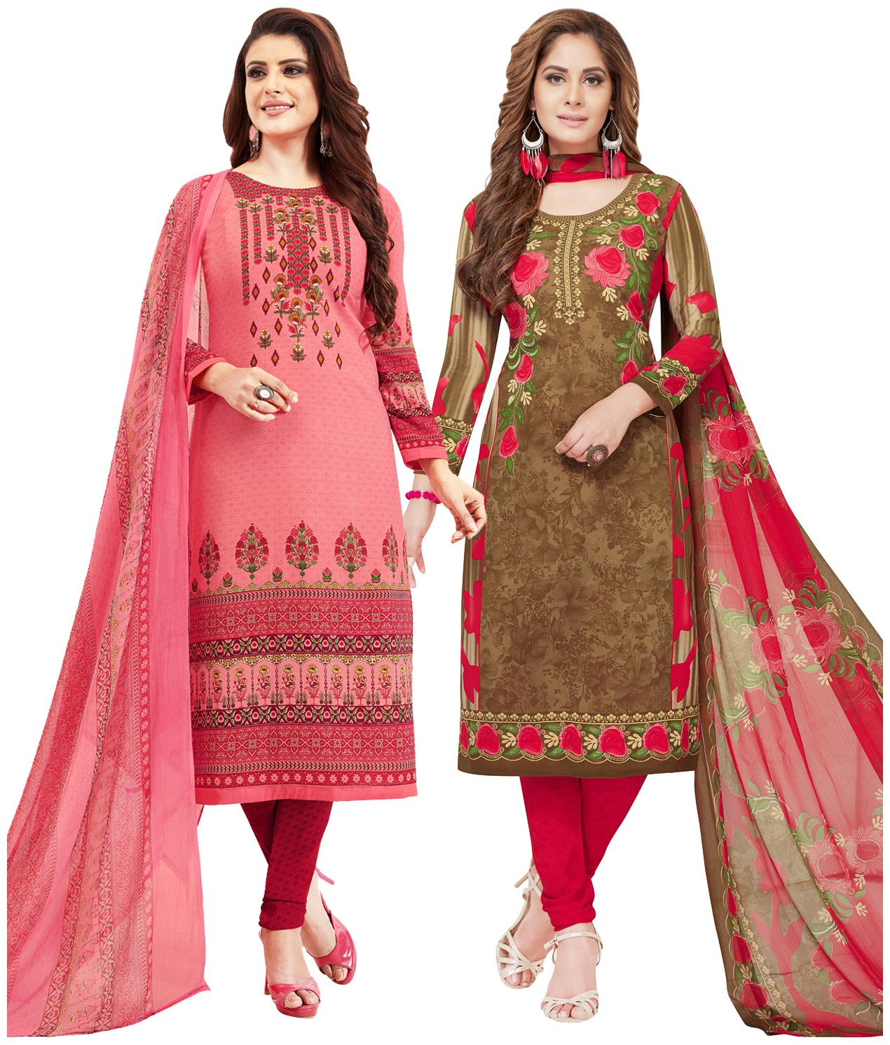 

Salwar Studio Multi Unstitched Kurta with bottom dupatta With dupatta Dress Material