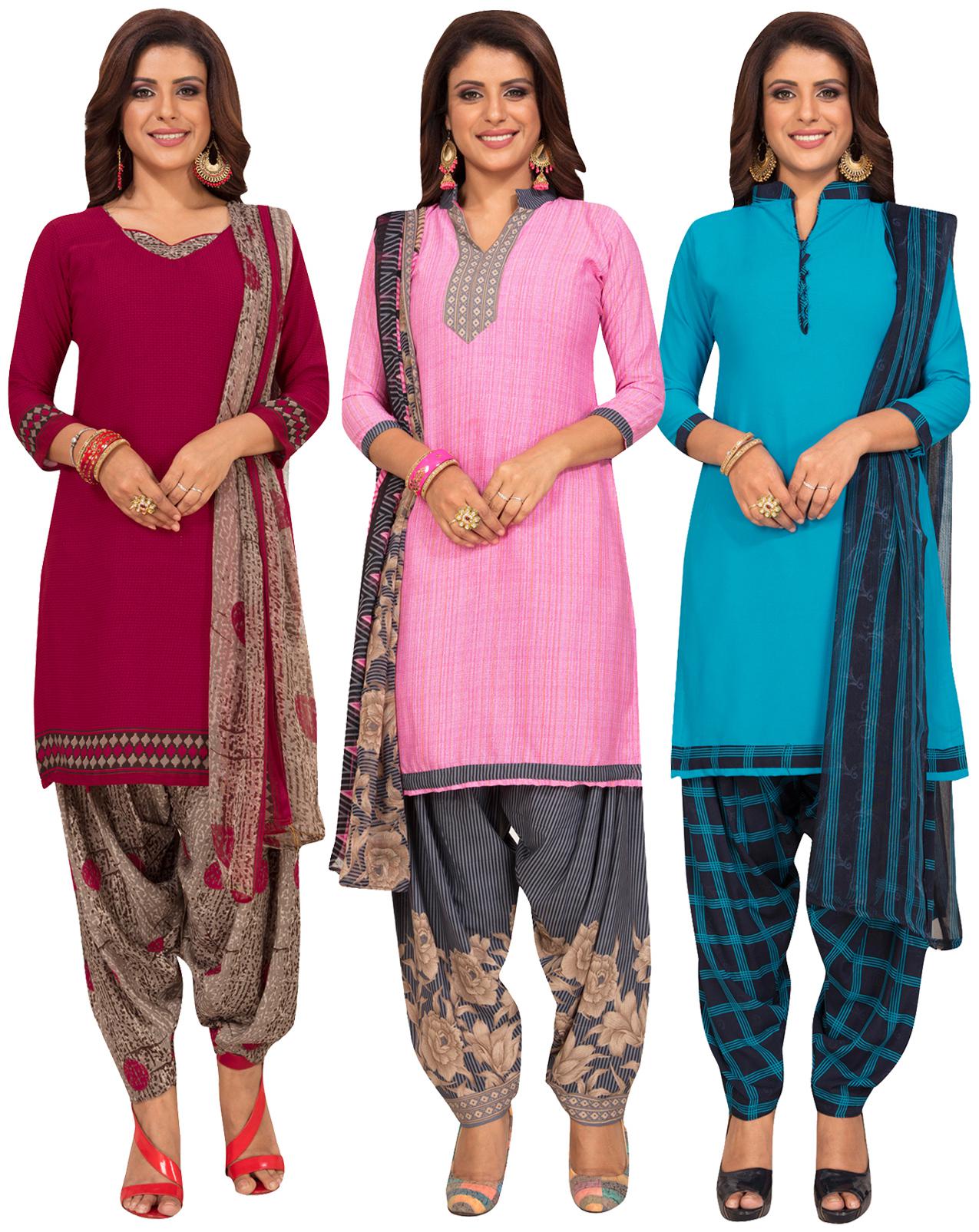 

Salwar Studio Multi Unstitched Kurta with bottom dupatta With dupatta Dress Material