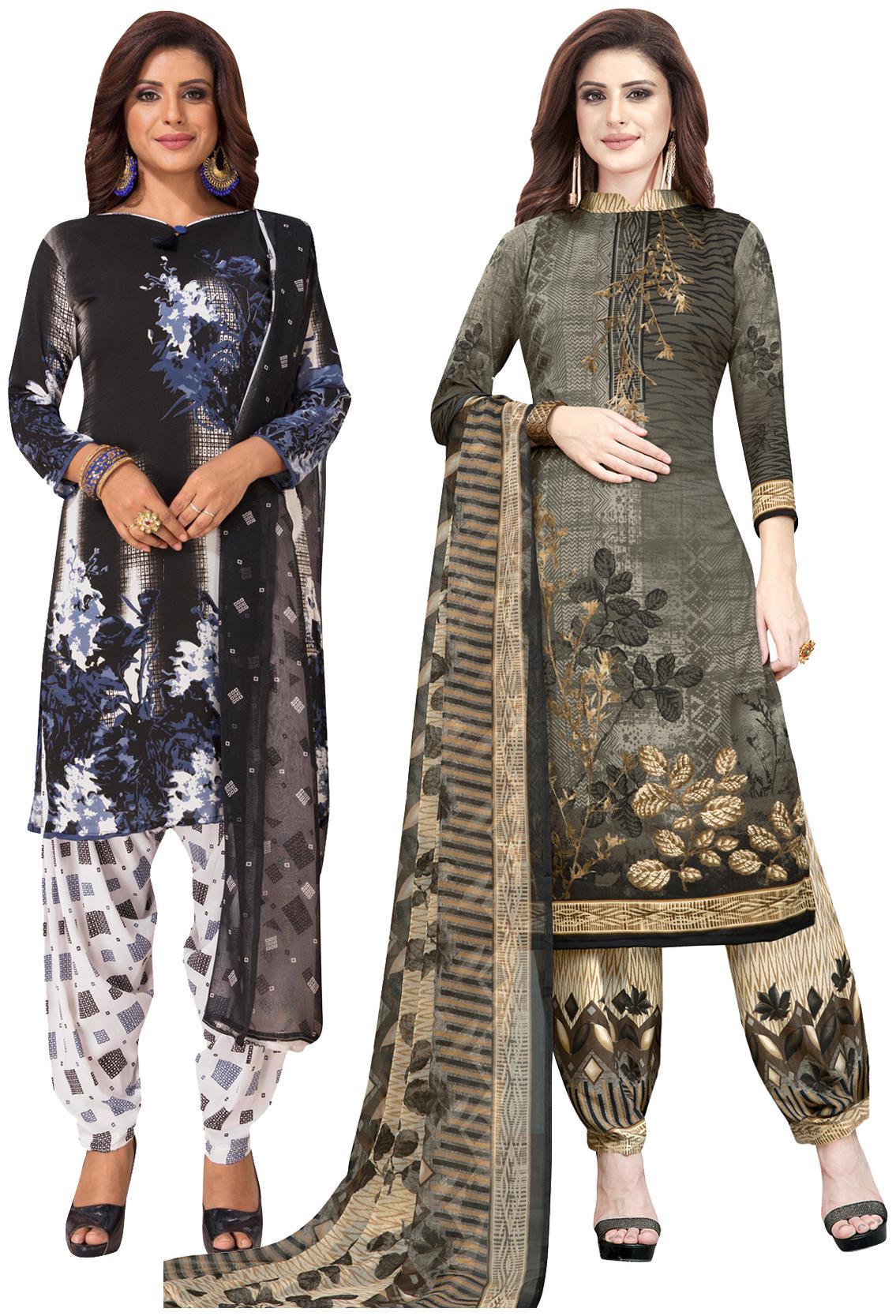 

Salwar Studio Multi Unstitched Kurta with bottom dupatta With dupatta Dress Material
