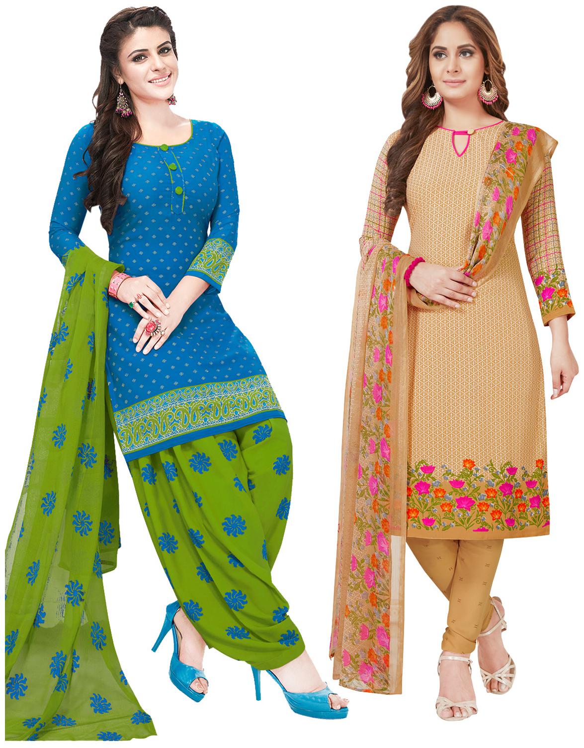 

Salwar Studio Multi Unstitched Kurta with bottom dupatta With dupatta Dress Material