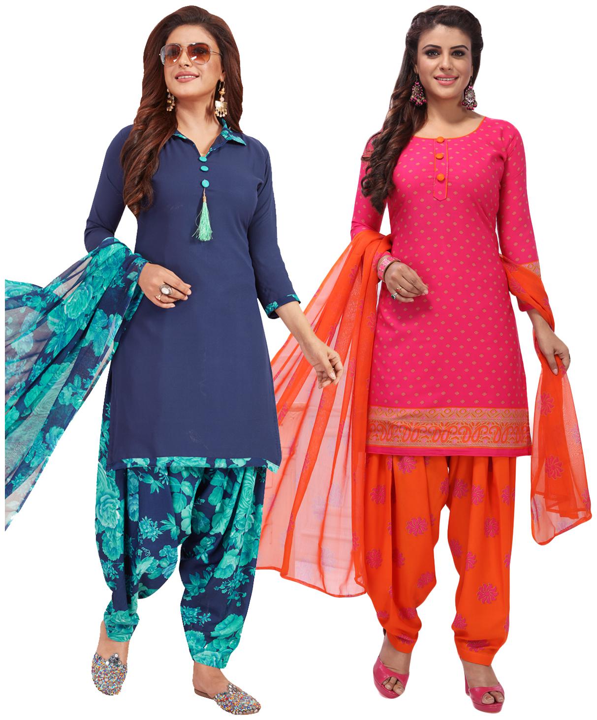 

Salwar Studio Multi Unstitched Kurta with bottom dupatta With dupatta Dress Material