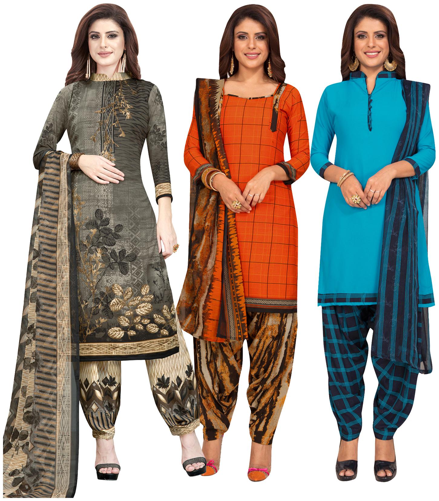 

Salwar Studio Multi Unstitched Kurta with bottom dupatta With dupatta Dress Material
