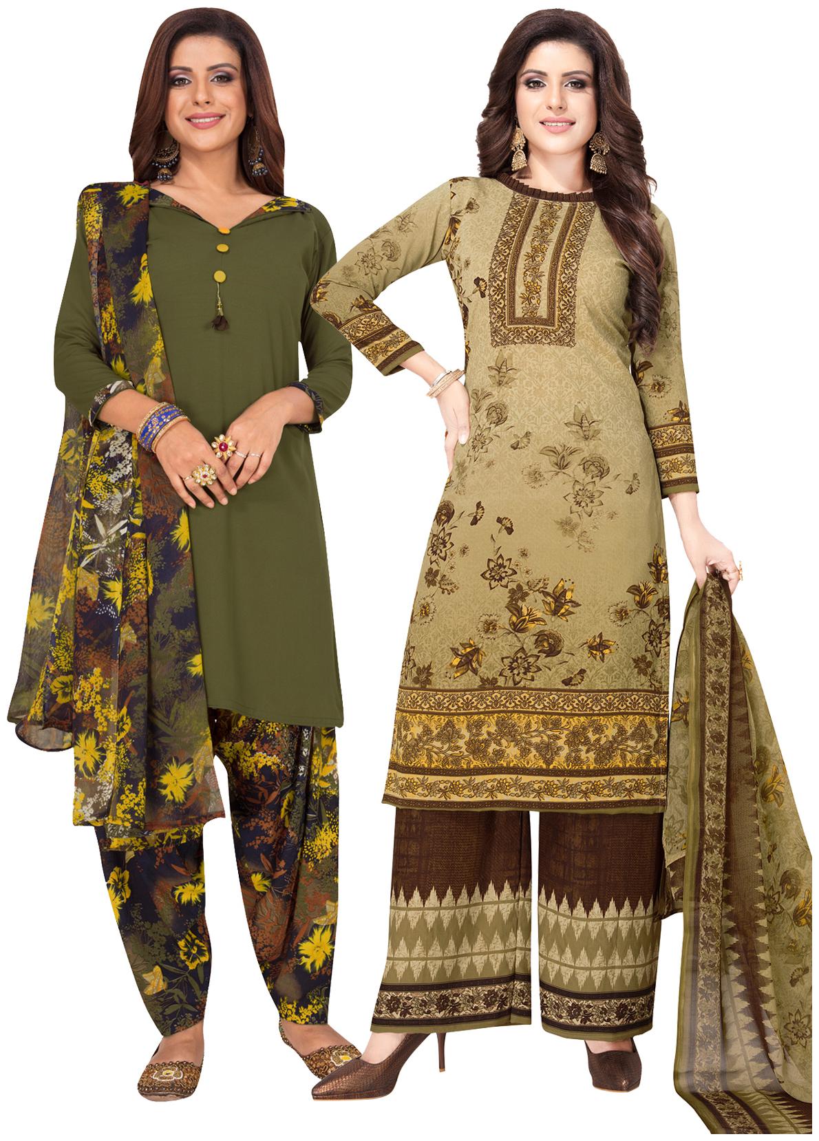 

Salwar Studio Multi Unstitched Kurta with bottom dupatta With dupatta Dress Material