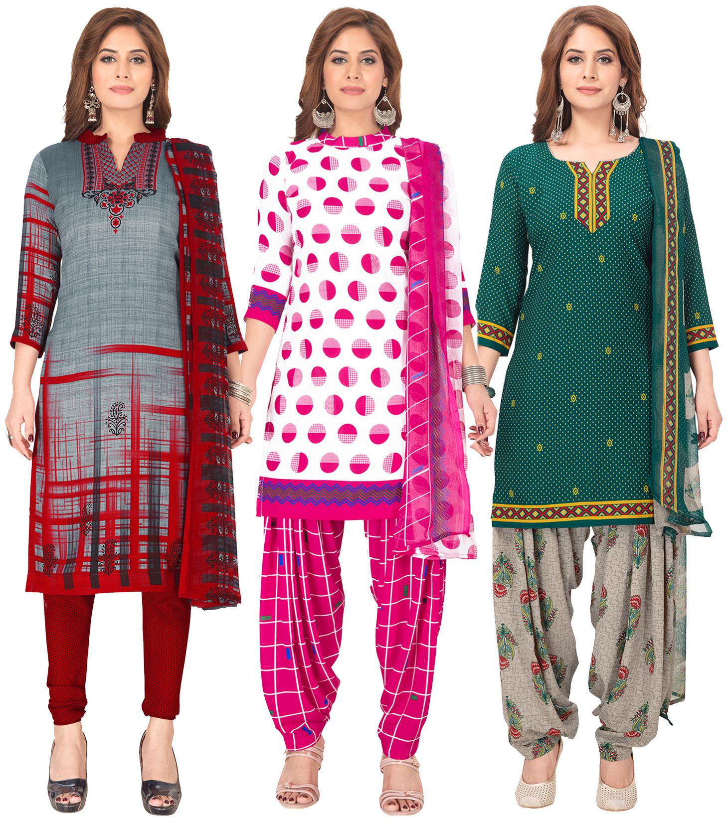 

Salwar Studio Multi Unstitched Kurta with bottom dupatta With dupatta Dress Material