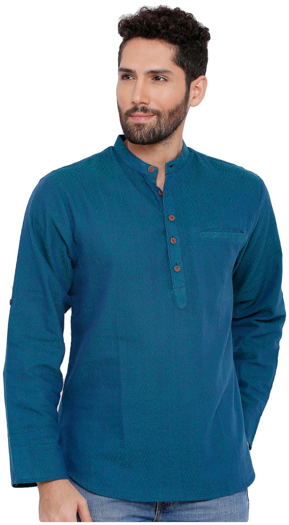 

Salwar Studio Men Blue Regular Fit Kurta