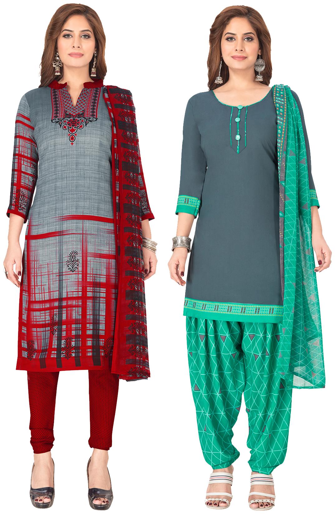 

Salwar Studio Multi Unstitched Kurta with bottom dupatta With dupatta Dress Material