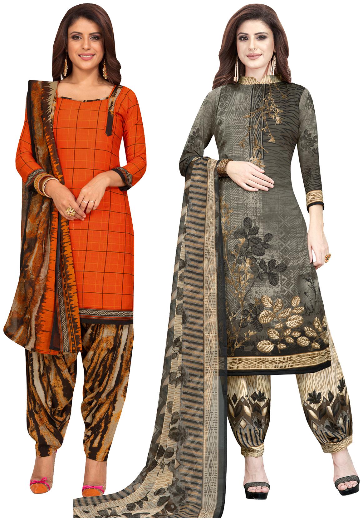 

Salwar Studio Multi Unstitched Kurta with bottom dupatta With dupatta Dress Material