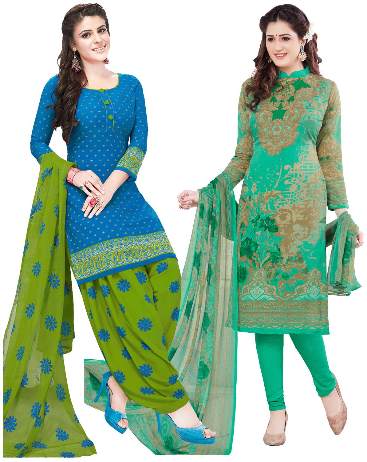 

Salwar Studio Multi Unstitched Kurta with bottom dupatta With dupatta Dress Material