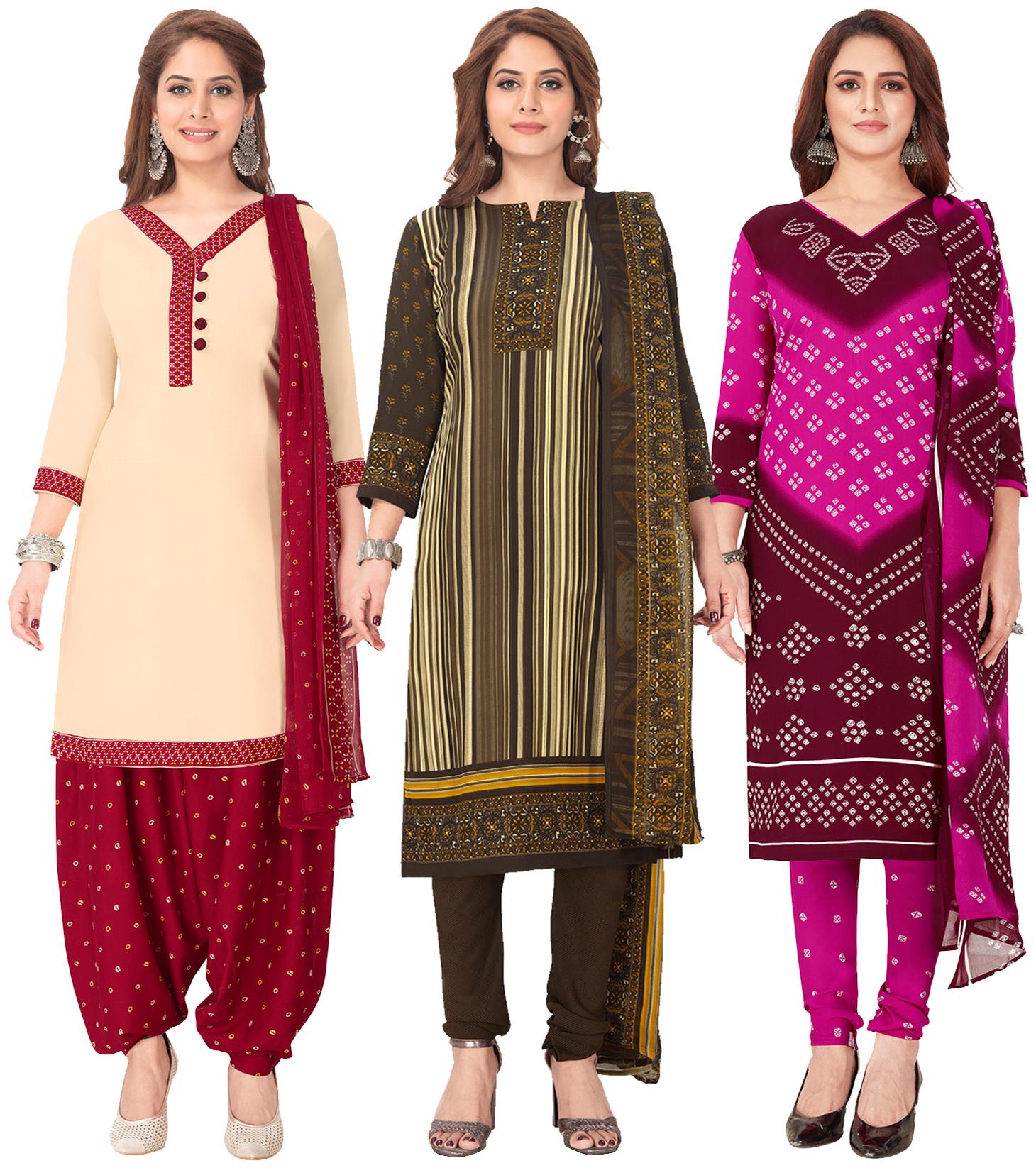 

Salwar Studio Multi Unstitched Kurta with bottom dupatta With dupatta Dress Material