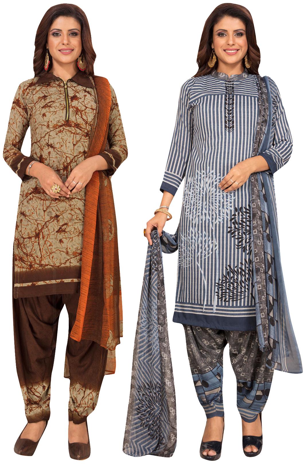 

Salwar Studio Multi Unstitched Kurta with bottom dupatta With dupatta Dress Material