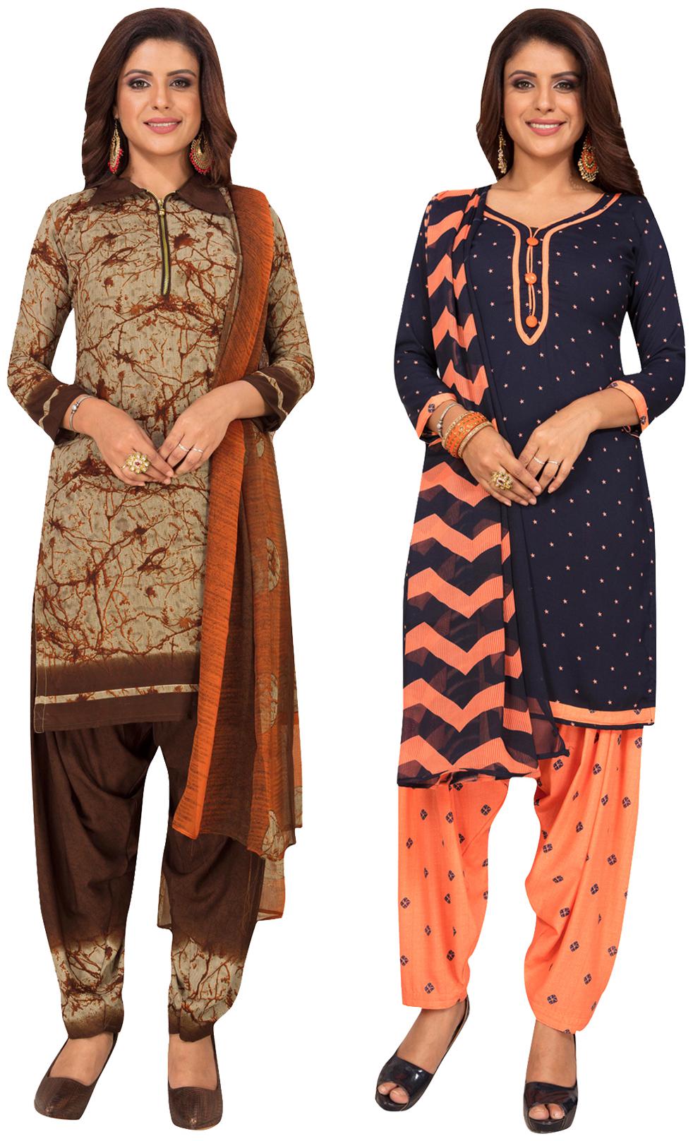 

Salwar Studio Multi Unstitched Kurta with bottom dupatta With dupatta Dress Material